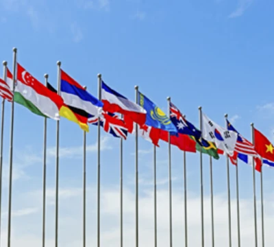 collection of international flags