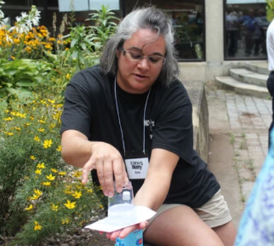 science education institute instructor doing a demonstration