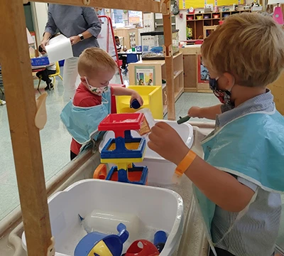 children playing in rvcc childcare center