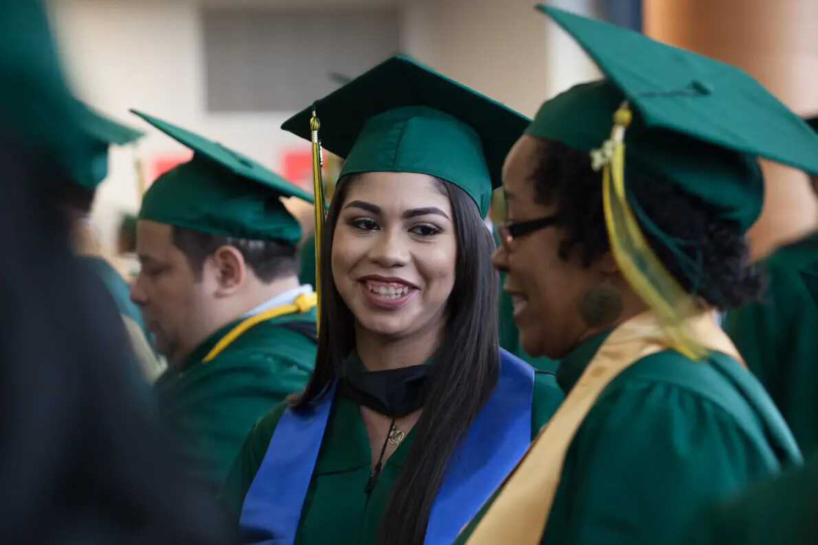 group of grads from shoulders up