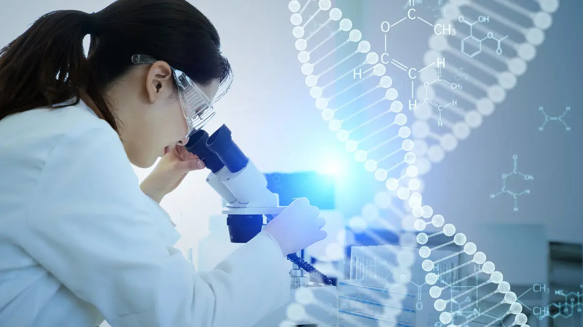 woman doing gene therapy experiment