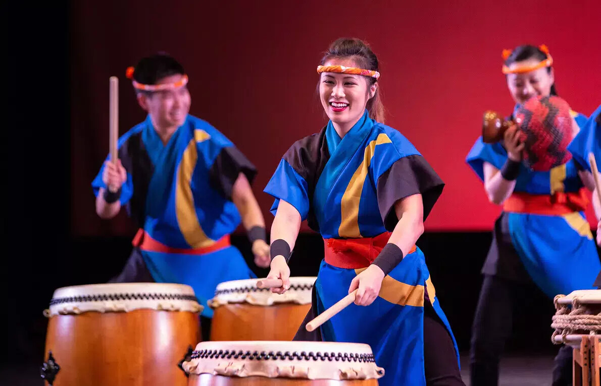 3 san jose taiko drummers