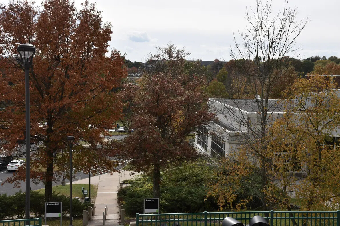 view of campus looking down