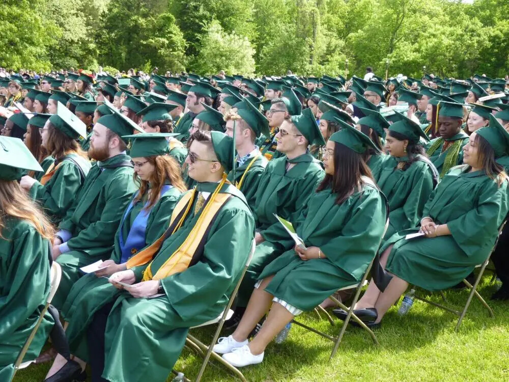 section of seated graduates