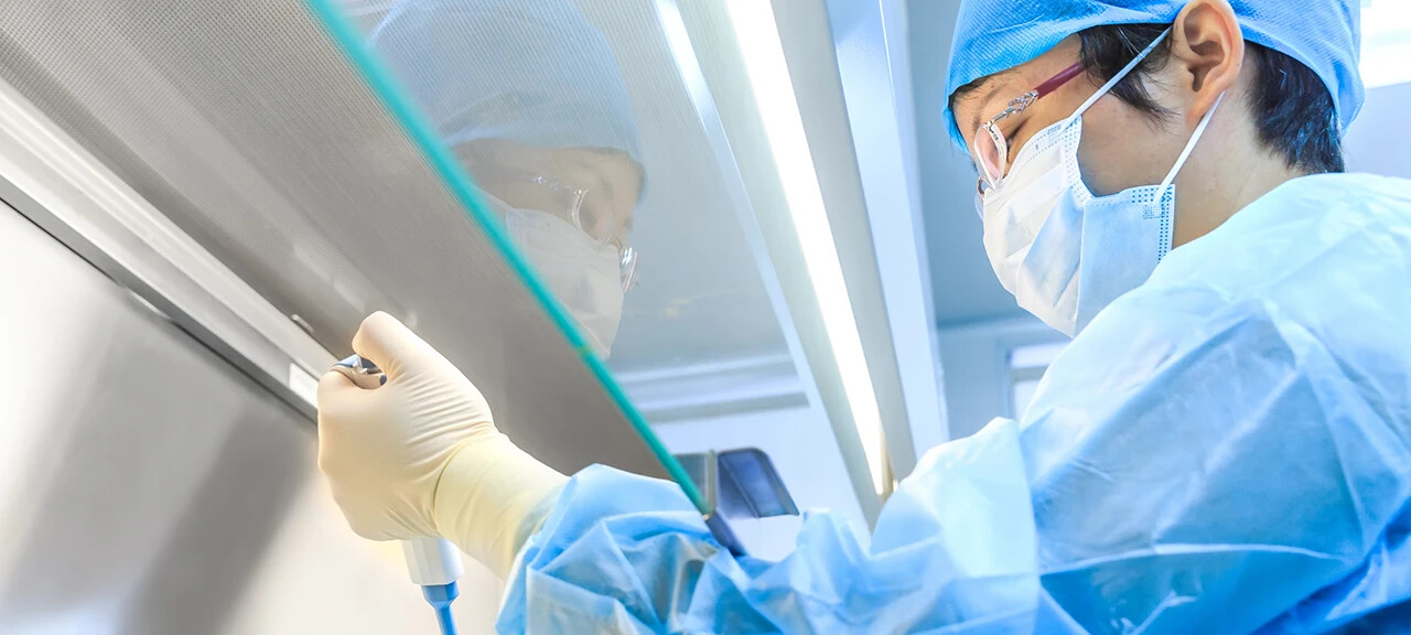 male working in biomanufacturing