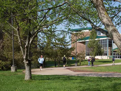 rvcc campus outdoors students walking on path