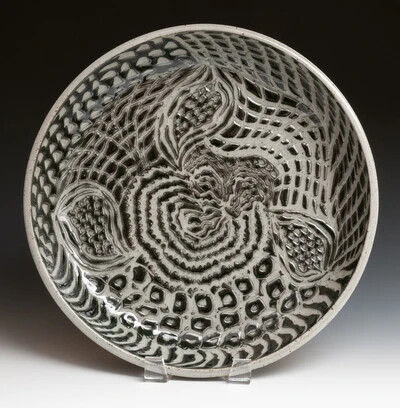 low carved bowl