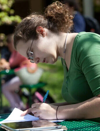 rvcc student studying outside