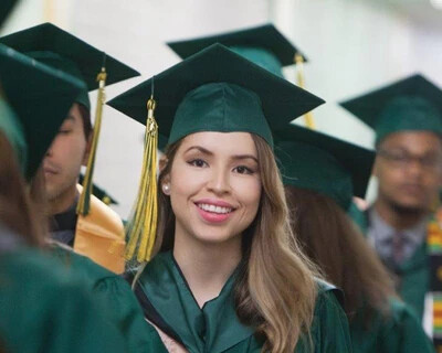 rvcc student in graduation cap and gown