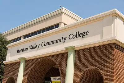 side view of detail of rvcc name above arches