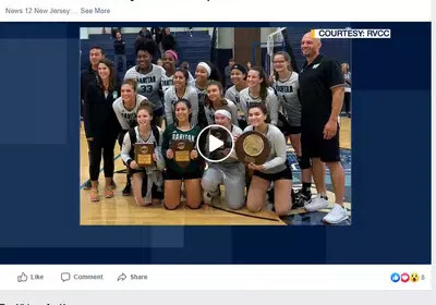 photo of news 12 video with volleyball team