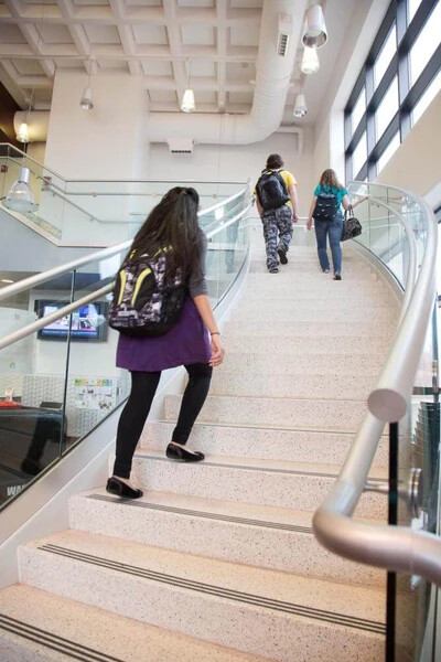 stairs in cafeteria