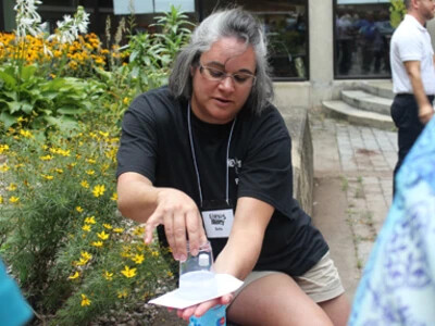 science education institute instructor doing a demonstration